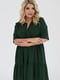Зелена сукня вільного крою з оборками | 6858597 | фото 2