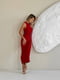 Лаконічна бавовняна сукня міді червоного кольору | 6858645 | фото 7