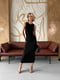 Лаконічна бавовняна сукня міді чорного кольору | 6858652 | фото 4