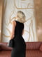 Лаконічна бавовняна сукня міді чорного кольору | 6858652 | фото 8