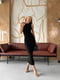 Лаконічна бавовняна сукня міді чорного кольору | 6858652 | фото 9