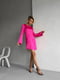Рожева сатинова сукня міні  з відкритою спиною та елегантною зав`язкою | 6858680 | фото 5