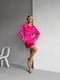 Рожева сатинова сукня міні  з відкритою спиною та елегантною зав`язкою | 6858680 | фото 7