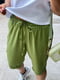 Зелені льняні шорти  | 6858708 | фото 3