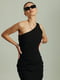 Чорна сукня з асиметричним вирізом | 6859555 | фото 2