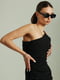 Чорна сукня з асиметричним вирізом | 6859555 | фото 3