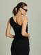 Чорна сукня з асиметричним вирізом | 6859555 | фото 5