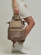 Світло-бежева сумка-рюкзак комбінованого складу | 6859563 | фото 6