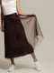 Темно-коричневая двусторонняя юбка | 6859573 | фото 3