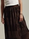 Темно-коричневая двусторонняя юбка | 6859573 | фото 6