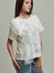 Біла блузка з шифоновим декором | 6859581 | фото 4
