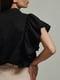 Чорна блуза з рюшами | 6859583 | фото 4