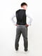 Сірий комплект: брюки, жилет | 6859638 | фото 5