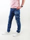 Сині джинси прямого крою з потертостями | 6859643 | фото 4