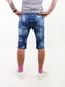 Сині джинсові шорти з малюнком | 6859667 | фото 6