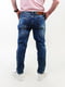Сині обтягуючі джинси з потертостями | 6859684 | фото 5