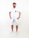 Білий комплект: футболка та шорти вільного крою | 6859757