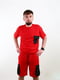 Червоний комплект: футболка та шорти вільного крою | 6859827 | фото 4