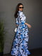 Довга біло-блакитна сукня з бавовни | 6859927 | фото 3