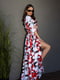 Довга біло-червона сукня з бавовни | 6859929 | фото 2