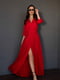Довга сукня з червоної бавовни | 6859932