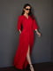 Довга сукня з червоної бавовни | 6859932 | фото 2
