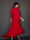 Довга сукня з червоної бавовни | 6859932 | фото 3