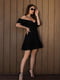 Чорна сукня з бавовняної прошви з відкритою спиною | 6859941 | фото 2
