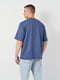 Бавовняна синя футболка вільного фасону | 6860056 | фото 2