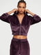 Велюровый фиолетовый костюм: толстовка и штаны | 6833770 | фото 3