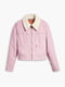Рожева вельветова куртка-сорочка з підкладкою із шерпи | 6860188 | фото 3