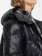 Чорна куртка-пуховик з капюшоном | 6860218 | фото 3