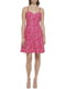 Розовое кружевное платье А-силуэта с принтом | 6860254 | фото 3