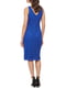 Синя сукня-футляр з вирізом | 6860257 | фото 2