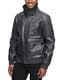 Черная куртка-бомбер куртка из искусственной кожи | 6860291 | фото 3