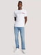 Белая хлопковая футболка с принтом | 6860300 | фото 3
