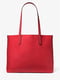 Червона велика двостороння сумка шопер з крокреневої шкіри | 6860326 | фото 4