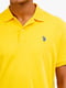 Футболка-поло желтая с логотипом | 6860372 | фото 4