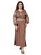 Вишита коричнева сукня “Соломія”  | 6860844 | фото 4