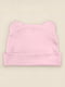 Розовая шапочка интерлок с ушками | 6860973
