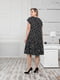 Сукня вільного силуету черно-біла з принтом | 6861445 | фото 4