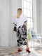 Сукня вільного силуету чорно-біла з принтом | 6861460 | фото 5