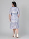 Бавовняна сукня А-силуету бузкового кольору з принтом | 6861803 | фото 4