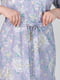 Бавовняна сукня А-силуету бузкового кольору з принтом | 6861803 | фото 6
