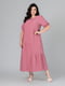 Ніжно-рожева сукня А-силуету з укороченим рукавом | 6861805 | фото 2