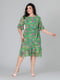 Легкое зеленое платье с оборкой | 6861808 | фото 3