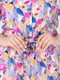 Легкое розовое платье А-силуэта с цветочным принтом | 6861813 | фото 7