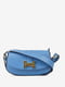 Маленькая кожаная сумка через плечо синего цвета | 6861834 | фото 2