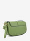 Маленькая кожаная сумка через плечо травяного цвета | 6861839 | фото 3