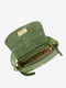 Маленькая кожаная сумка через плечо травяного цвета | 6861839 | фото 4